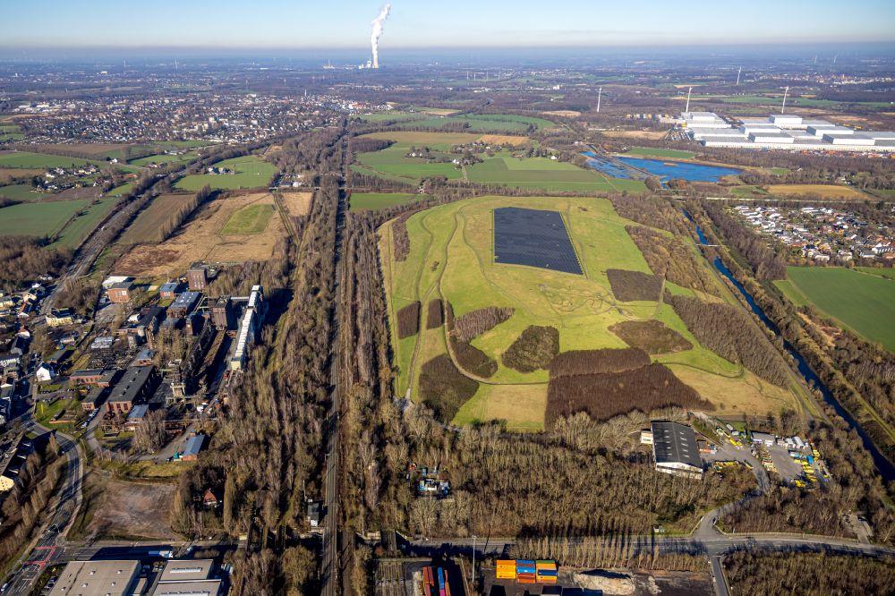 Luftbild Dortmund - Gelände der aufgeschütteten Mülldeponie Deusenberg in Dortmund im Bundesland Nordrhein-Westfalen, Deutschland