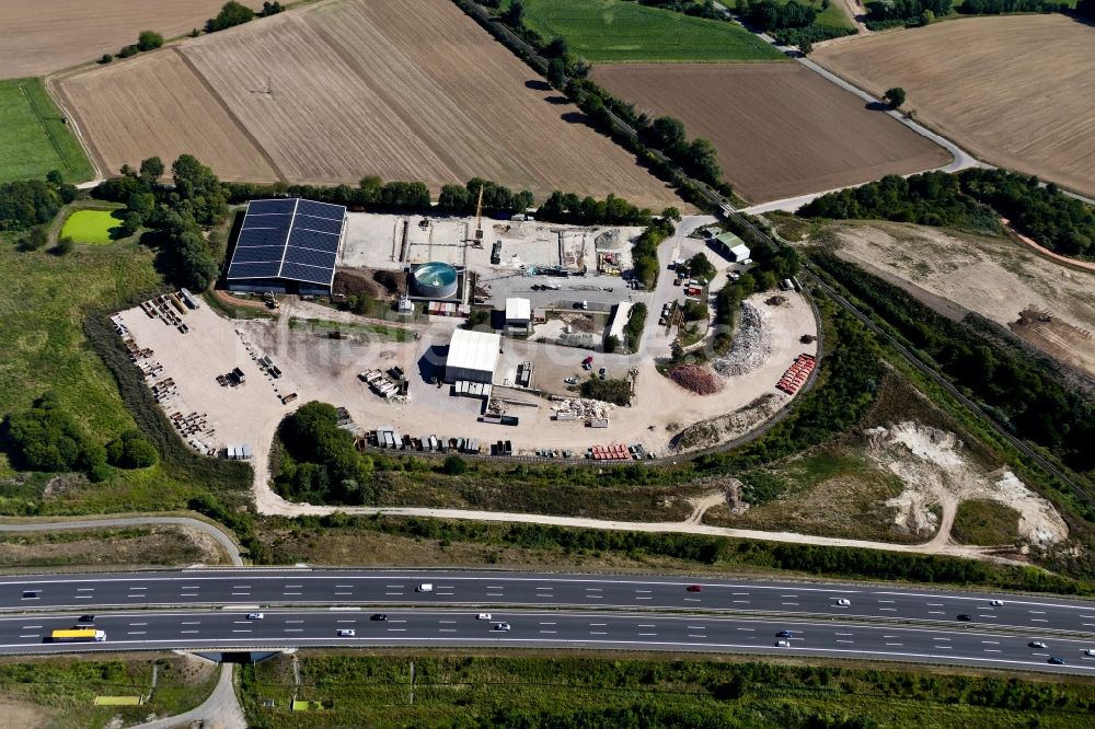 Luftbild Göttingen - Gelände der aufgeschütteten Mülldeponie Königsbühl in Göttingen im Bundesland Niedersachsen, Deutschland
