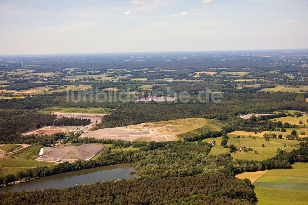 Luftbild Schermbeck - Gelände der aufgeschütteten Mülldeponie der Unternehmensverbund Nottenkämper in Schermbeck im Bundesland Nordrhein-Westfalen, Deutschland