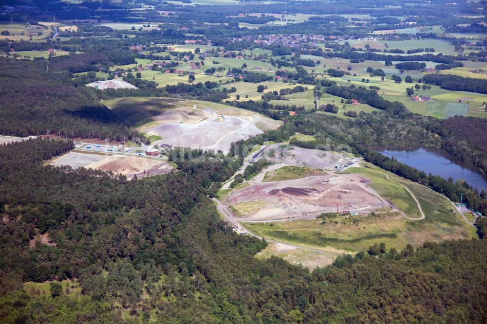 Luftbild Schermbeck - Gelände der aufgeschütteten Mülldeponie der Unternehmensverbund Nottenkämper in Schermbeck im Bundesland Nordrhein-Westfalen, Deutschland