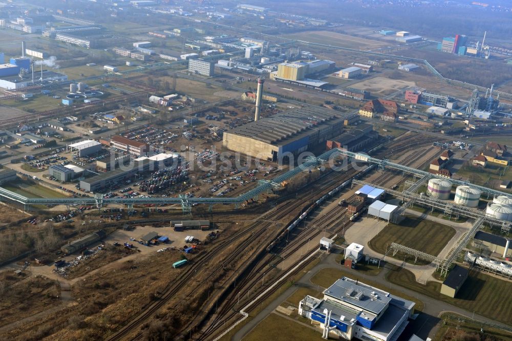 Luftbild Bitterfeld-Wolfen - Gelände der Autoverwertung BAREC GmbH in Bitterfeld-Wolfen im Bundesland Sachsen-Anhalt