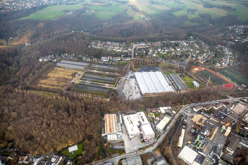 Heiligenhaus von oben - Gelände der Bundesanstalt Technisches Hilfswerk - Logistikzentrum Heiligenhaus - in Heiligenhaus im Bundesland Nordrhein-Westfalen