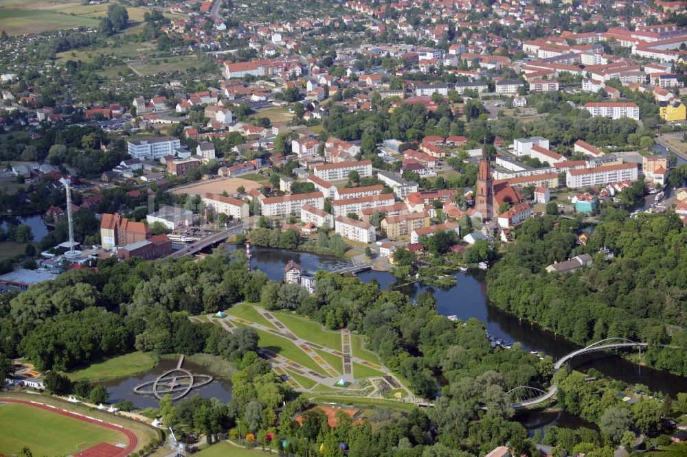 Luftbild Rathenow - Gelände der Bundesgartenschau 2015 in Rathenow im Bundesland Brandenburg