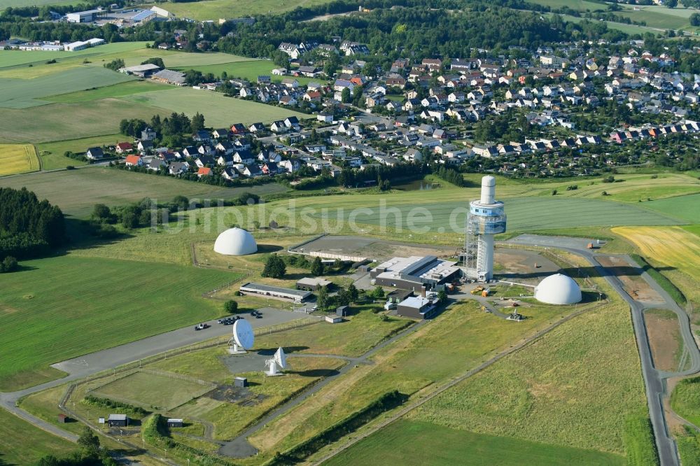 Luftaufnahme Hof - Gelände der Bundeswehr an der Hohe Straße in Hof im Bundesland Bayern, Deutschland