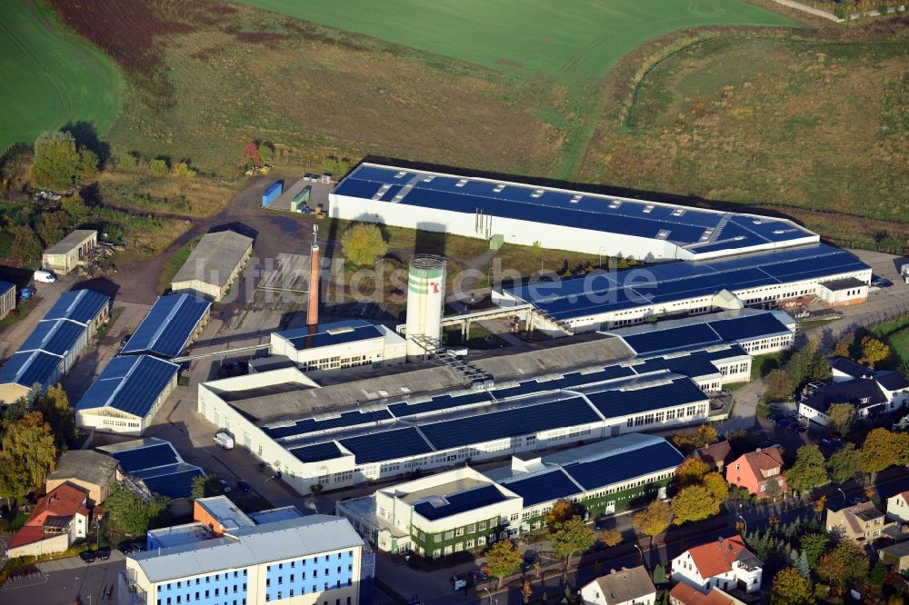 Haldensleben von oben - Gelände der Firma Polystal Composites GmbH in Haldensleben im Bundesland Sachsen-Anhalt