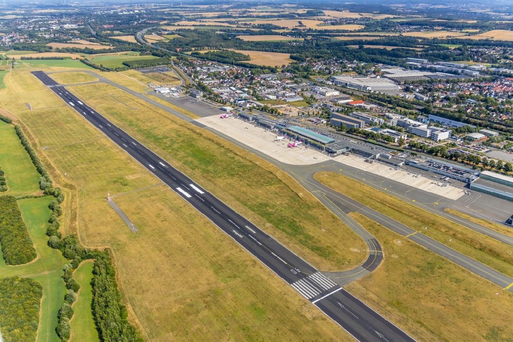 Luftbild Dortmund - Gelände des Flughafen in Dortmund im Bundesland Nordrhein-Westfalen, Deutschland