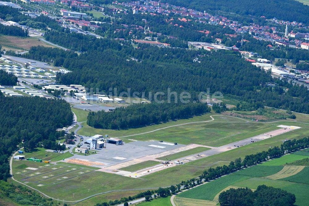 Grafenwöhr von oben - Gelände des Flughafen in Grafenwöhr im Bundesland Bayern, Deutschland