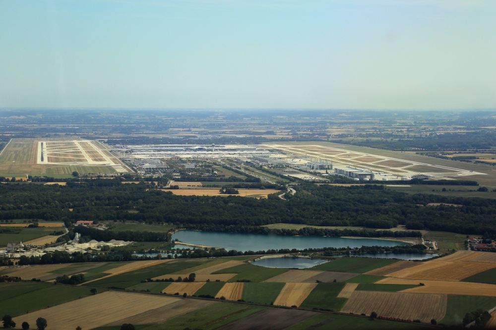 Luftbild München-Flughafen - Gelände des Flughafen in München im Bundesland Bayern