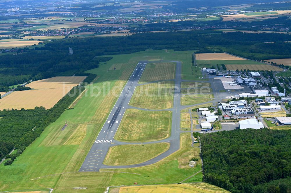 Luftbild Büren - Gelände des Flughafen Paderborn-Lippstadt Airport PAD in Büren im Bundesland Nordrhein-Westfalen, Deutschland