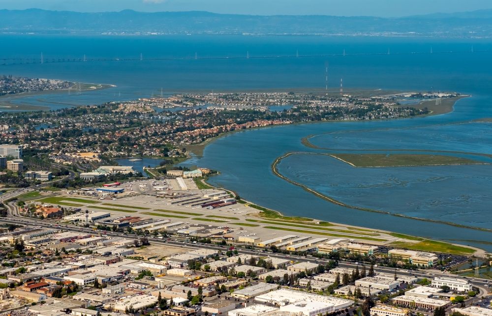 Luftbild San Carlos - Gelände des Flughafen San Carlos Airport (SQL / KSQL) in San Carlos in Kalifornien in den USA