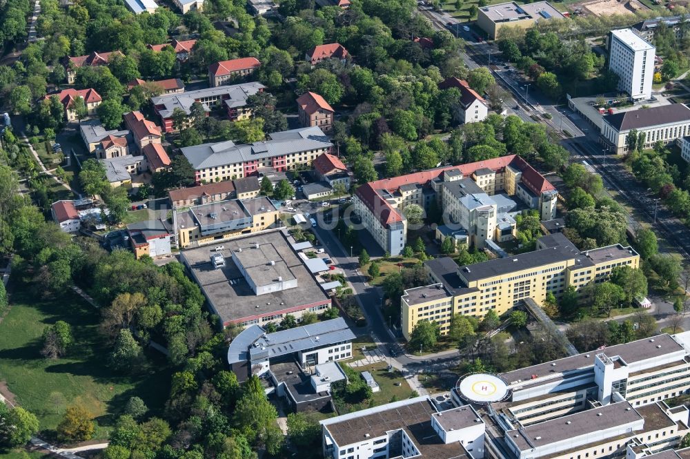 Luftbild Erfurt - Gelände der Forensik - Psychiatrie des Helios Klinikum Erfurt an der Nordhäuser Straße in Erfurt im Bundesland Thüringen, Deutschland