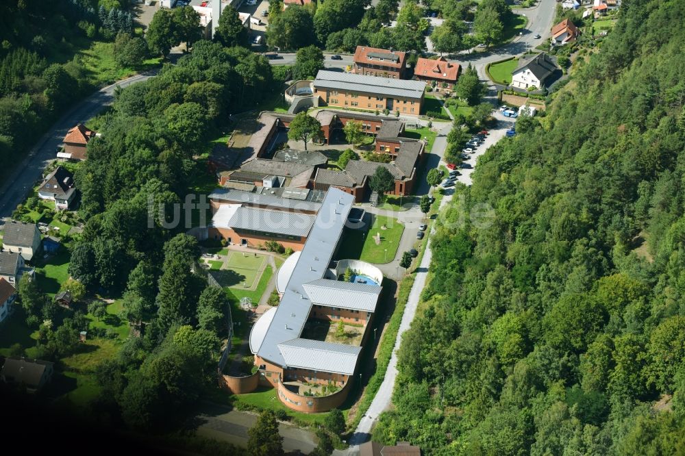 Marsberg von oben - Gelände der Forensik - Psychiatrie LWL-Therapiezentrum für Forensische Psychiatrie in Marsberg im Bundesland Nordrhein-Westfalen, Deutschland