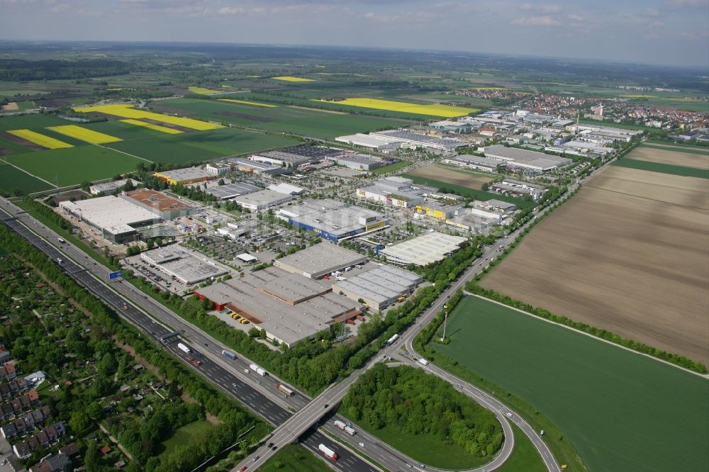 Luftbild München Eching - Gelände des IKEA Einrichtungshaus München-Eching im Bundesland Bayern