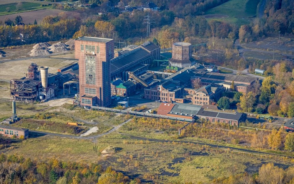 Hamm aus der Vogelperspektive: Gelände der Industrie- Ruine Zeche Heinrich Robert in Hamm im Bundesland Nordrhein-Westfalen, Deutschland