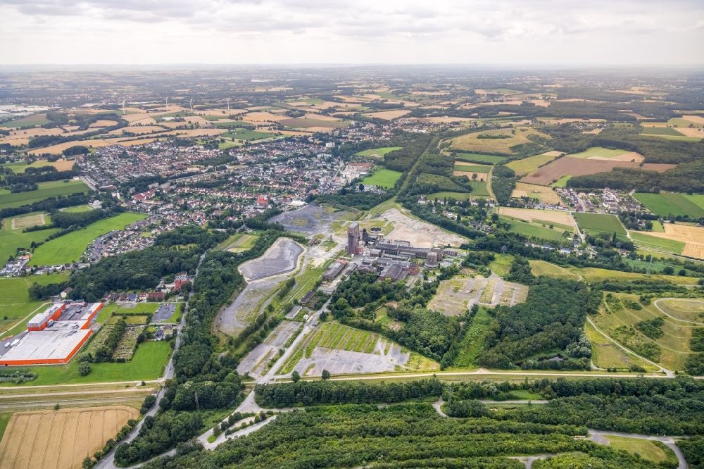 Luftaufnahme Hamm - Gelände der Industrie- Ruine Zeche Heinrich Robert in Wiescherhöfen im Bundesland Nordrhein-Westfalen, Deutschland