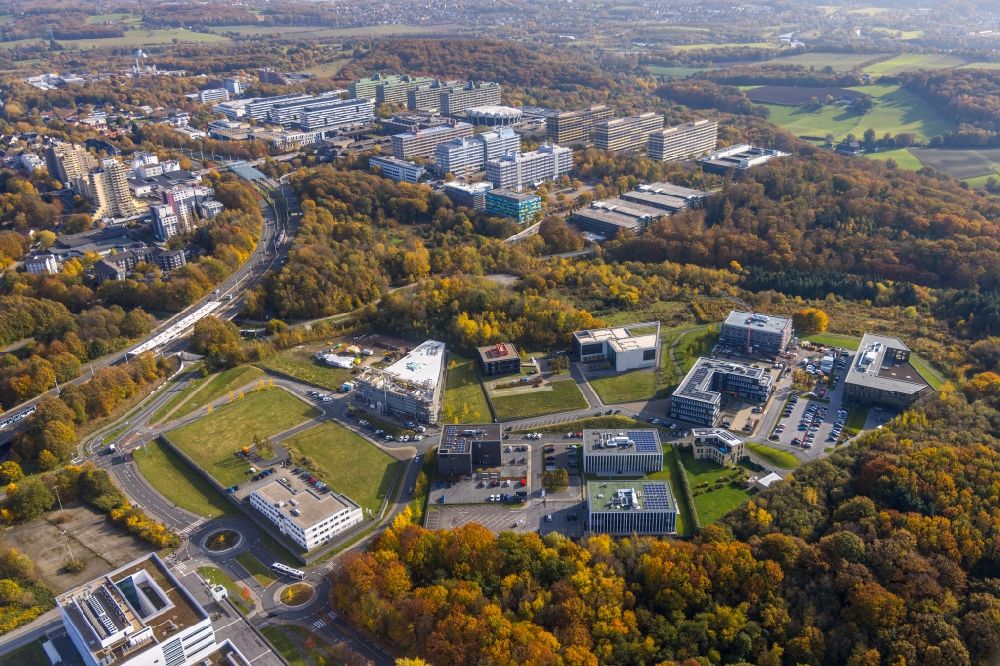 Bochum von oben - Gelände des Innovationszentrums Gesundheitswirtschaft auf dem Gesundheitscampus in Bochum im Bundesland Nordrhein-Westfalen, Deutschland