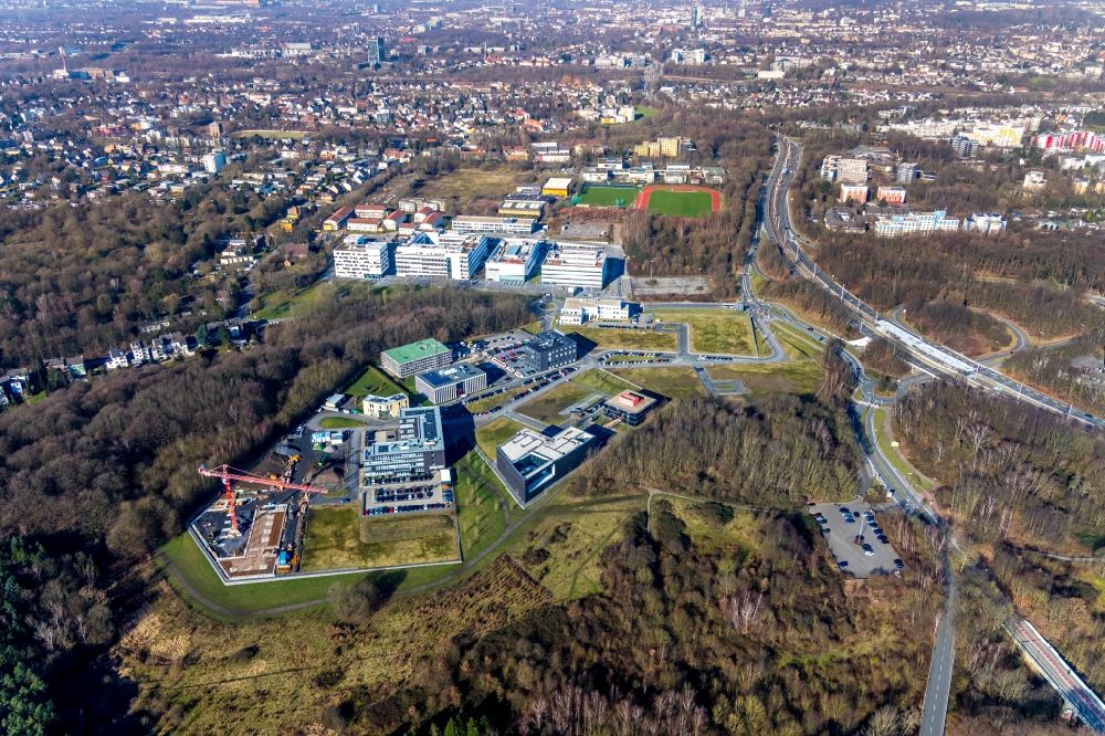 Luftbild Bochum - Gelände des Innovationszentrums Gesundheitswirtschaft auf dem Gesundheitscampus im Ortsteil Bochum Süd in Bochum im Bundesland Nordrhein-Westfalen