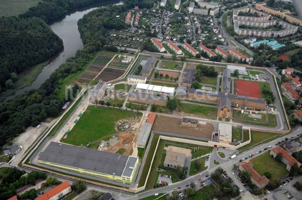 Bautzen von oben - Gelände der Justizvollzugsanstalt JVA in Bautzen im Bundesland Sachsen, Deutschland