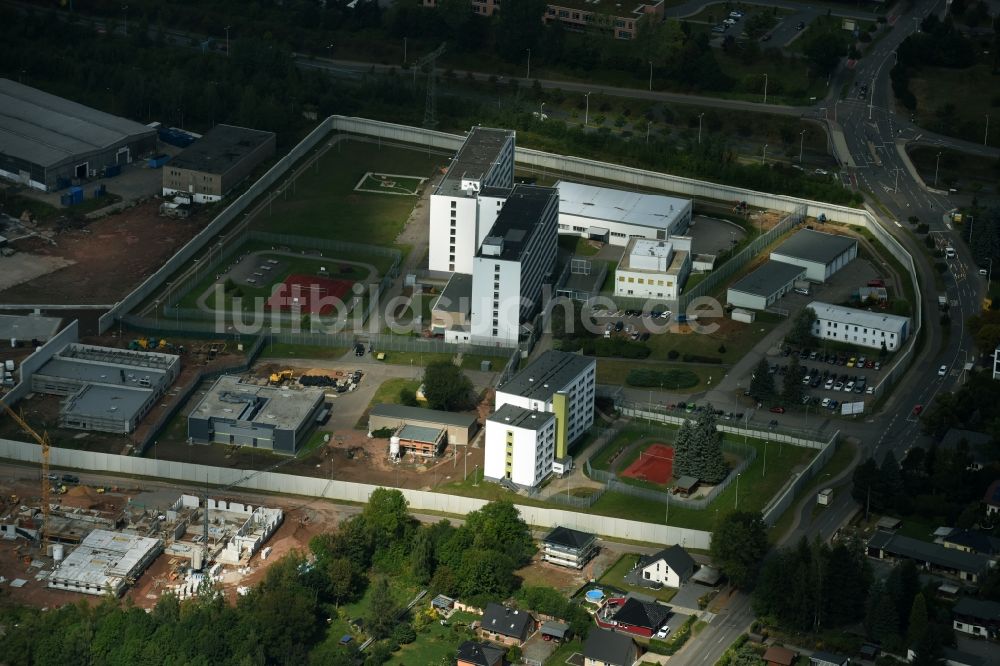 Luftaufnahme Chemnitz - Gelände der Justizvollzugsanstalt JVA in Chemnitz im Bundesland Sachsen
