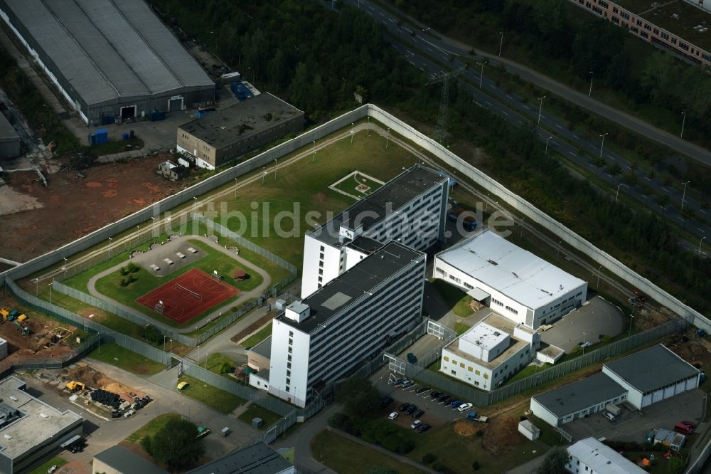 Chemnitz aus der Vogelperspektive: Gelände der Justizvollzugsanstalt JVA in Chemnitz im Bundesland Sachsen