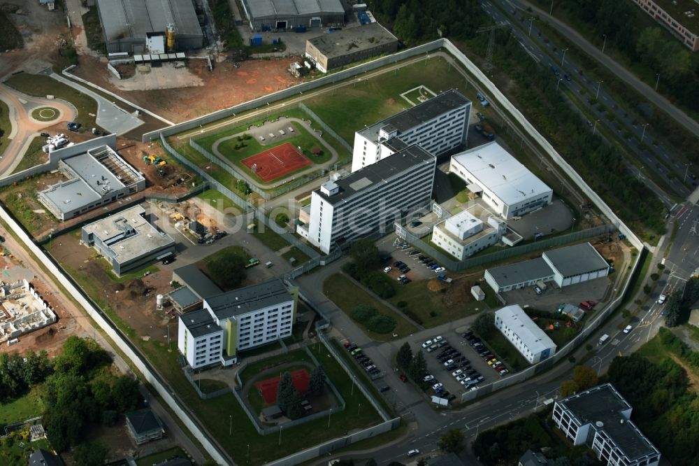 Luftaufnahme Chemnitz - Gelände der Justizvollzugsanstalt JVA in Chemnitz im Bundesland Sachsen