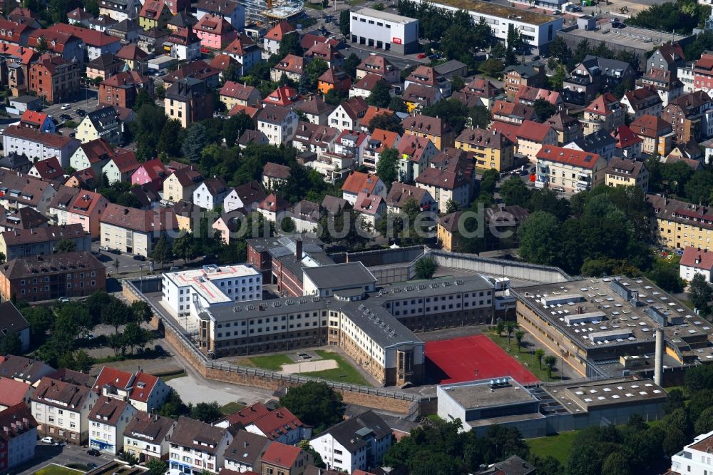 Luftbild Heilbronn - Gelände der Justizvollzugsanstalt JVA an der Steinstraße in Heilbronn im Bundesland Baden-Württemberg, Deutschland