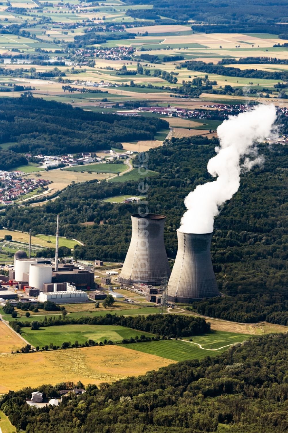 Luftbild Gundremmingen - Gelände des Kernkraftwerk in Gundremmingen im Bundesland Bayern, Deutschland