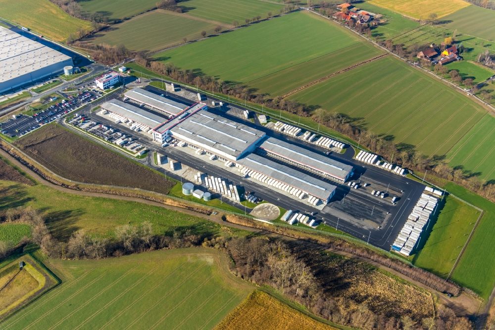 Luftbild Hamm - Gelände des Logistikzentrums der DPD Deutschland GmbH in Hamm im Bundesland Nordrhein-Westfalen, Deutschland