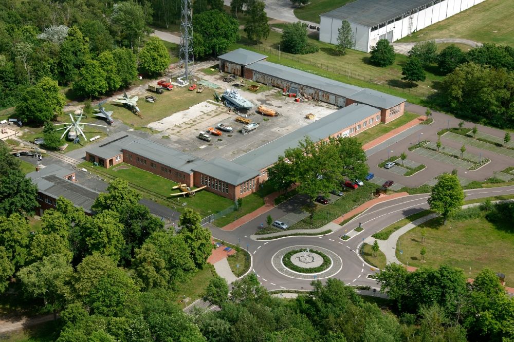 Rechlin aus der Vogelperspektive: Gelände des Luftfahrttechnisches Museum Am Claassee in Rechlin Nord im Bundesland Mecklenburg-Vorpommern