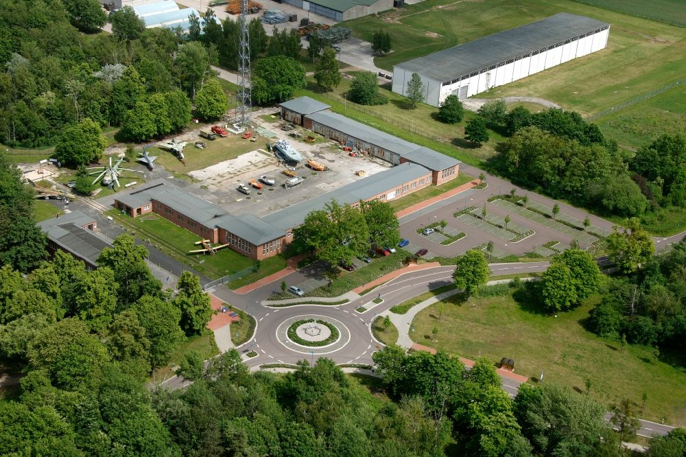 Luftbild Rechlin - Gelände des Luftfahrttechnisches Museum Am Claassee in Rechlin Nord im Bundesland Mecklenburg-Vorpommern