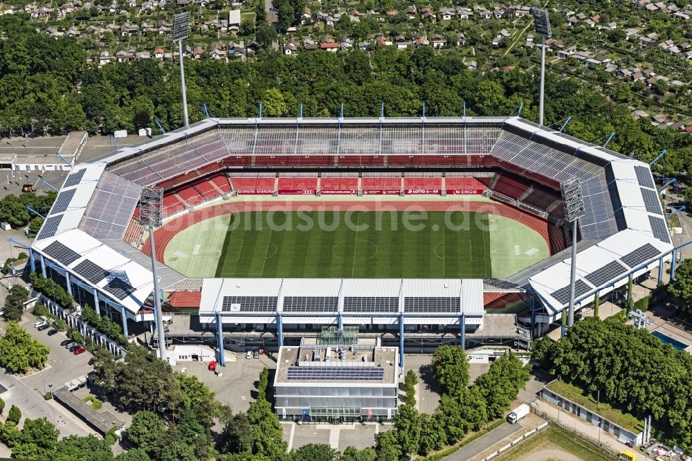 Nürnberg von oben - Gelände am Max- Morlock- Stadion in Nürnberg im Bundesland Bayern