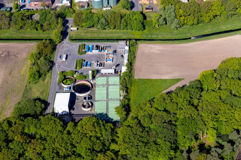 Luftbild Münster - Gelände Müll- und Recycling- Sortieranlage mit Löschwasserentnahmestelle an der Zentraldeponie II Zum Heidehof in Münster im Bundesland Nordrhein-Westfalen, Deutschland