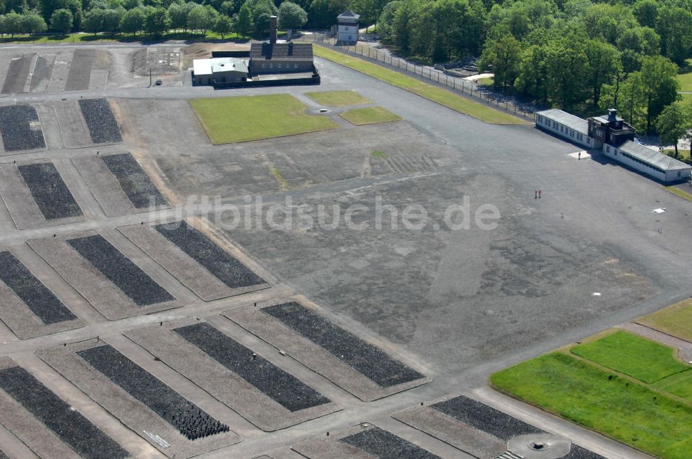 Weimar - Buchenwald von oben - Gelände der Nationalen Mahn- und Gedenkstätte Buchenwald bei Weimar