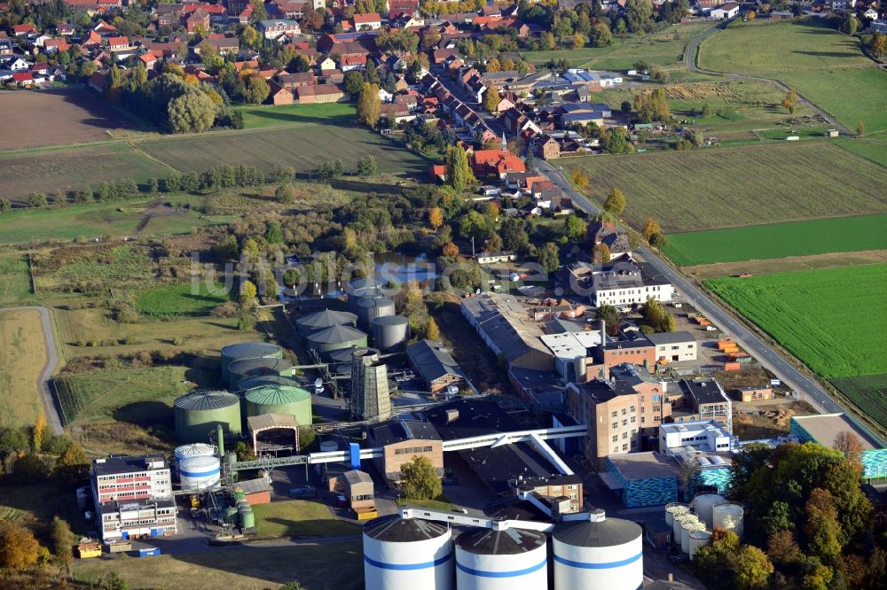Frellstedt aus der Vogelperspektive: Gelände der Norddeutschen Zucker- Raffinerie GmbH in Frellstedt im Bundesland Niedersachsen
