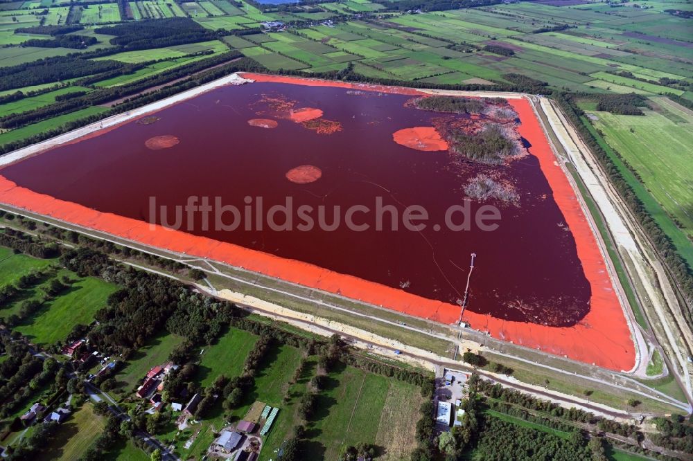 Luftaufnahme Hammah - Gelände der Rotschlammdeponie in Hammah im Bundesland Niedersachsen, Deutschland