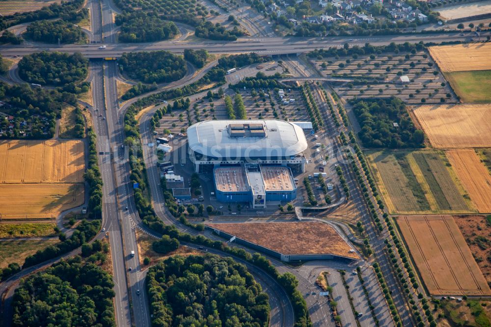 Luftbild Mannheim - Gelände der SAP Arena in Mannheim im Bundesland Baden-Württemberg, Deutschland