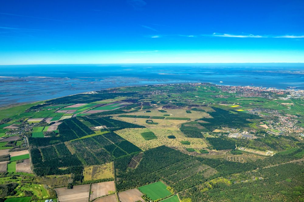 Luftaufnahme Cuxhaven - Gelände des TÜP Truppenübungsplatz in Cuxhaven im Bundesland Niedersachsen, Deutschland