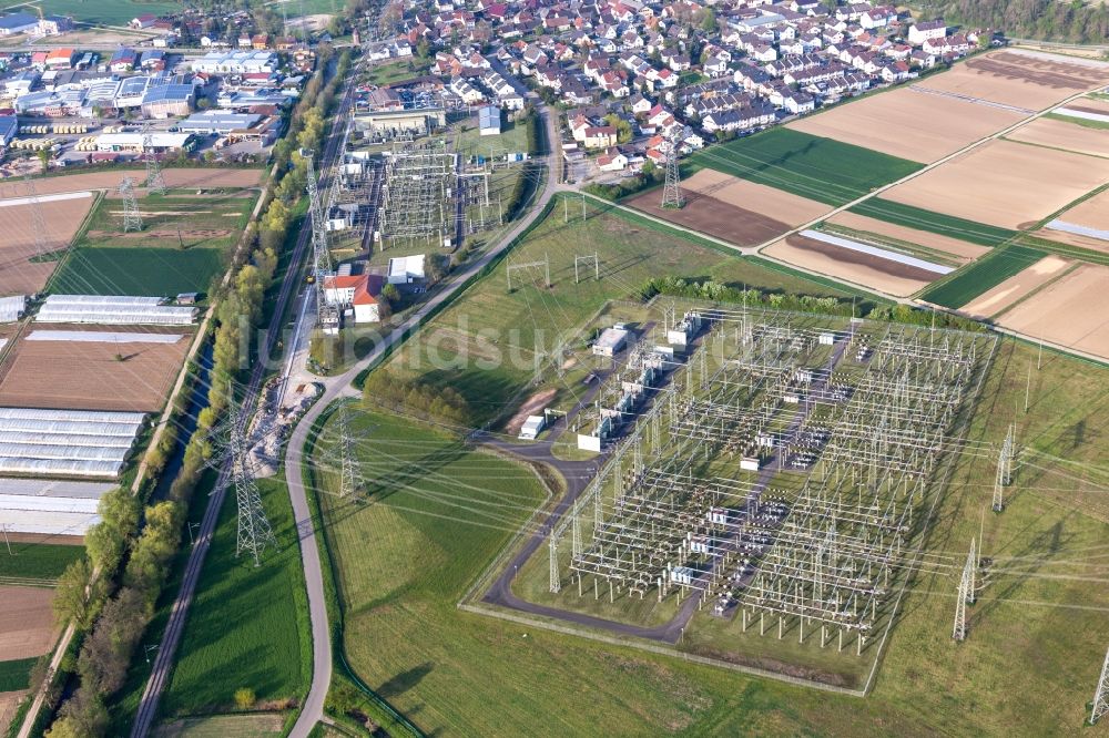 Luftbild Eichstetten am Kaiserstuhl - Gelände des Umspannwerkes der ENBW in Eichstetten am Kaiserstuhl im Bundesland Baden-Württemberg