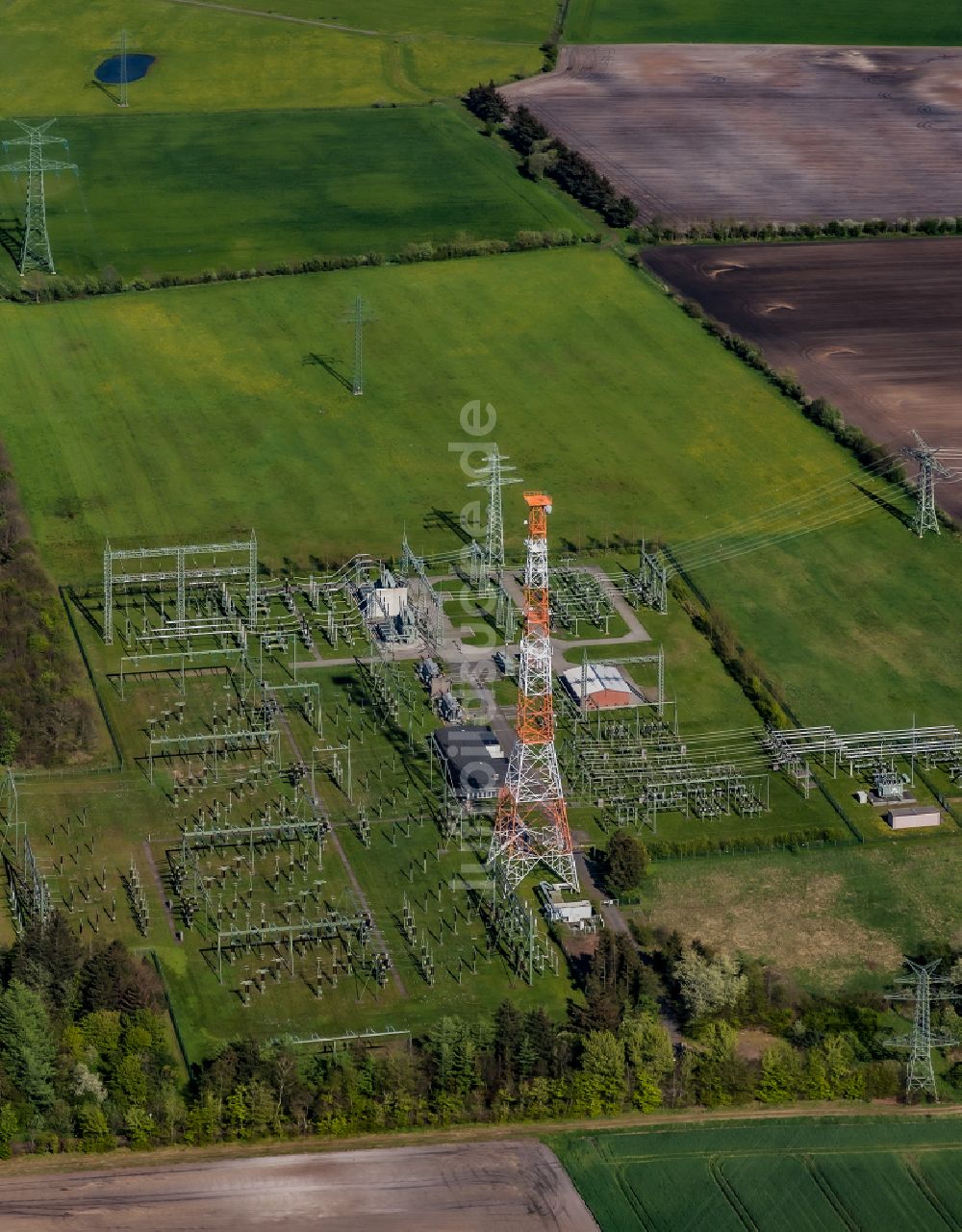 Luftbild Handewitt - Gelände des Umspannwerkes in Handewitt im Bundesland Schleswig-Holstein, Deutschland