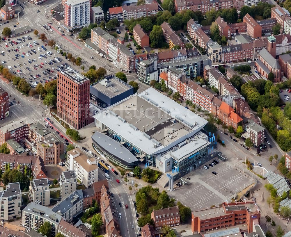 Luftaufnahme Kiel - Gelände der Wunderino - Arena in Kiel im Bundesland Schleswig-Holstein, Deutschland