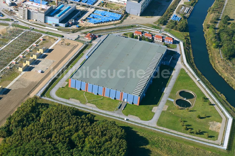 Rubenow aus der Vogelperspektive: Gelände der ZLN Zwischenlager Nord GmbH in Rubenow im Bundesland Mecklenburg-Vorpommern, Deutschland