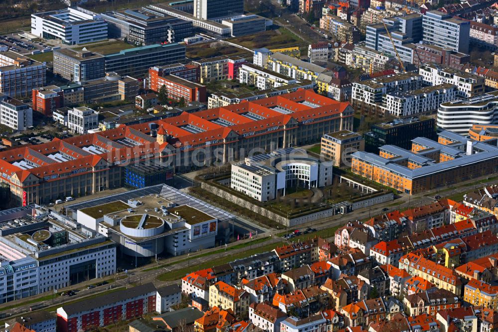 Luftaufnahme Karlsruhe - Generalbundesanwalt beim Bundesgerichtshof in Karlsruhe im Bundesland Baden-Württemberg, Deutschland