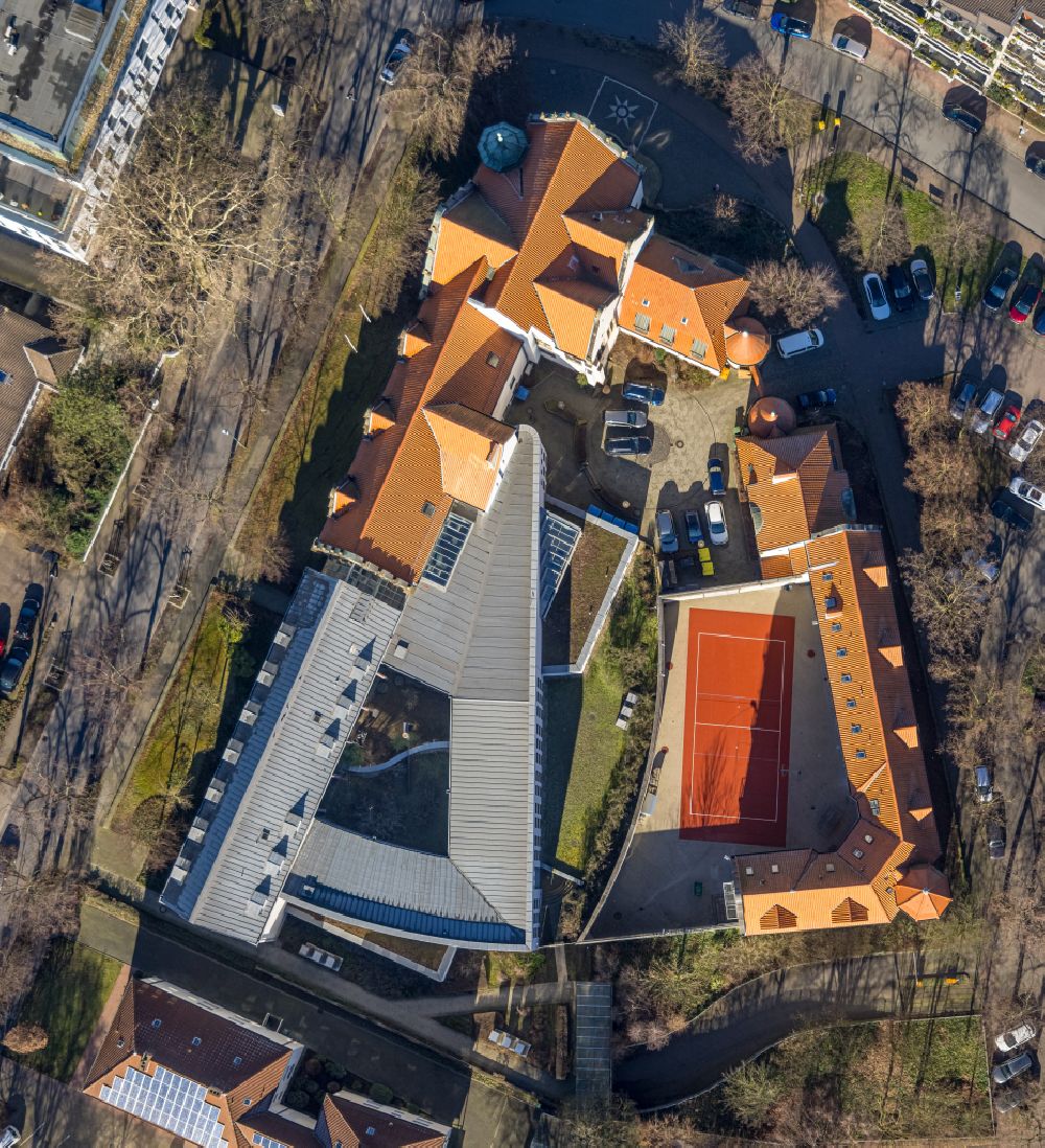 Luftbild Lünen - Gerichts- Gebäudekomplex des Amtsgericht in Lünen im Bundesland Nordrhein-Westfalen, Deutschland