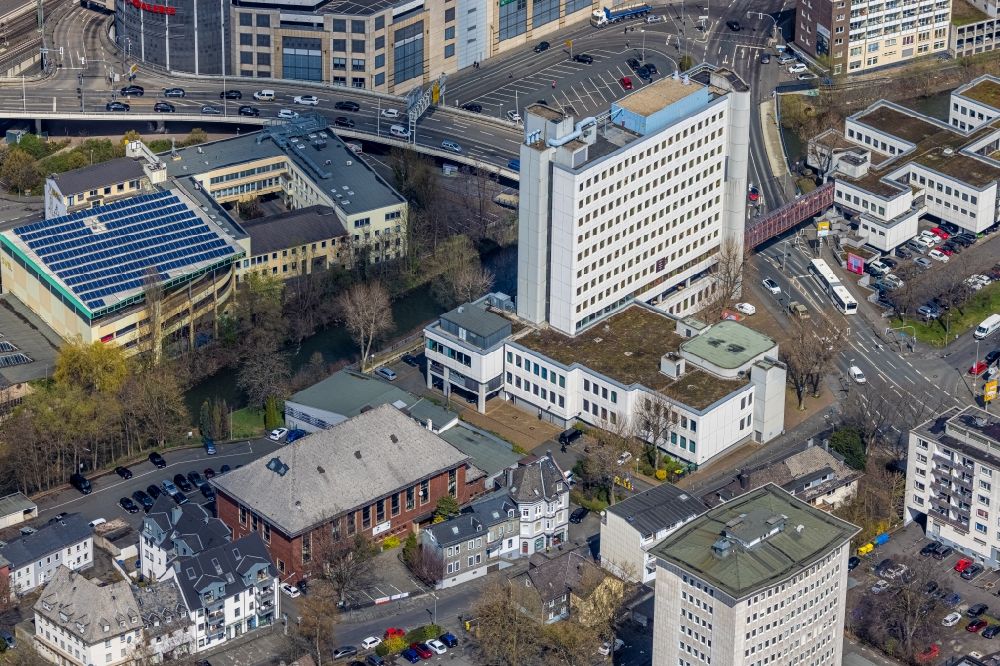 Luftbild Siegen - Gerichts- Gebäudekomplex Amtsgericht Siegen in Siegen im Bundesland Nordrhein-Westfalen, Deutschland