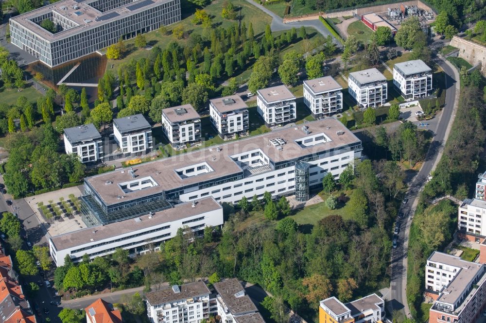 Luftbild Erfurt - Gerichts- Gebäudekomplex des Amtsgerichtes in Erfurt im Bundesland Thüringen, Deutschland