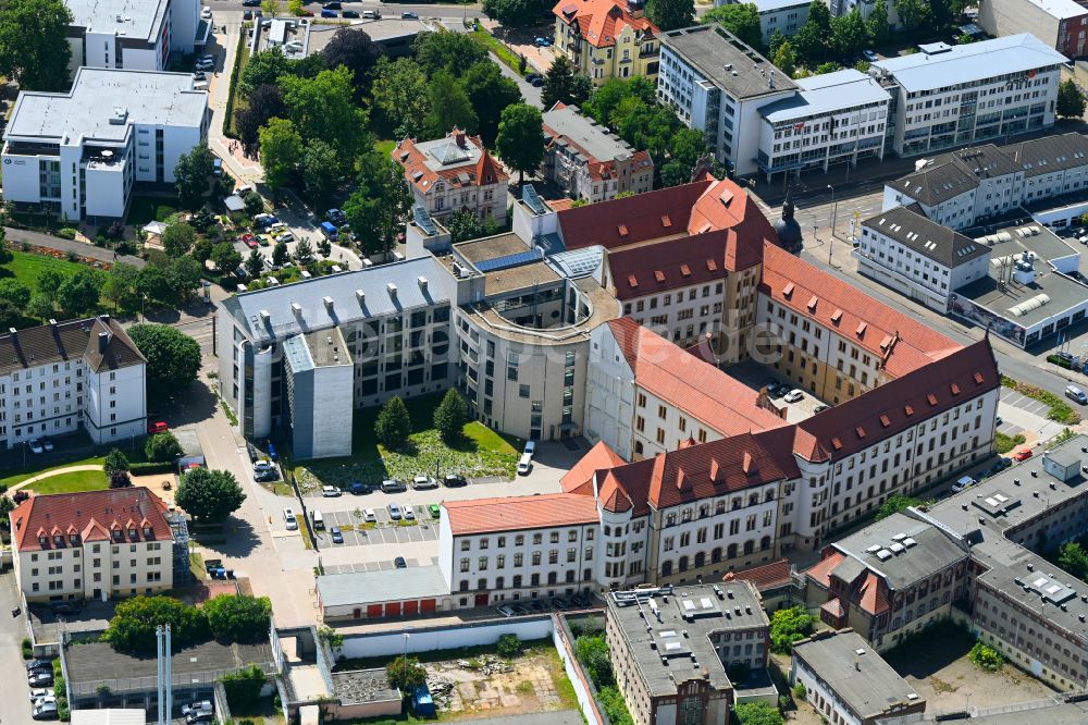 Luftaufnahme Magdeburg - Gerichts- Gebäudekomplex Landgericht Magdeburg in Magdeburg im Bundesland Sachsen-Anhalt, Deutschland