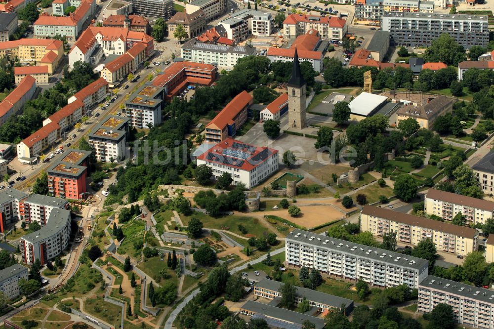 Luftaufnahme Nordhausen - Gerichts- Gebäudekomplex in Nordhausen im Bundesland Thüringen, Deutschland