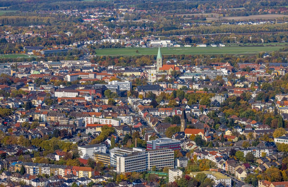 Luftbild Hamm - Gerichts- Gebäudekomplex OLG Oberlandesgericht in Hamm im Bundesland Nordrhein-Westfalen, Deutschland