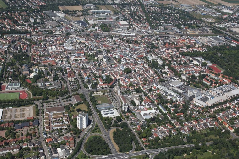 Luftbild Frankenthal (Pfalz) - Gesamtansicht von Frankenthal (Pfalz) im Bundesland Rheinland-Pfalz, Deutschland