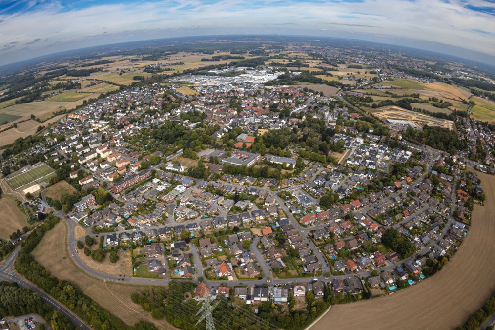 Luftaufnahme Bork - Gesamtübersicht und Stadtgebiet mit Außenbezirken und Innenstadtbereich in Bork im Bundesland Nordrhein-Westfalen, Deutschland
